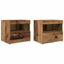 Natskab 2 pcs Gammelt træ 50 x 40 x 45 cm Konstrueret træ