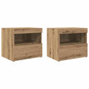 Natskab 2 pcs Artisan Egetræ 50 x 40 x 45 cm Konstrueret træ