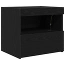 Natskab 2 pcs Sort eg 50 x 40 x 45 cm Konstrueret træ