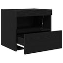 Natskab 2 pcs Sort eg 50 x 40 x 45 cm Konstrueret træ