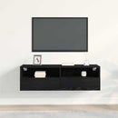 TV vægskab 100 x 30 x 30 cm Sort eg Konstrueret træ