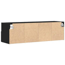 TV vægskab 100 x 30 x 30 cm Sort eg Konstrueret træ