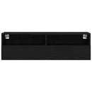 TV vægskab 100 x 30 x 30 cm Sort eg Konstrueret træ