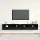 TV vægskab 2 pcs Sort eg 100 x 30 x 30 cm Konstrueret træ