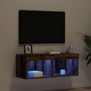 TV-møbelsæt med LED Gammelt træ 80 x 30 x 30 cm Konstrueret træ