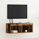 TV-møbelsæt med LED Gammelt træ 80 x 30 x 30 cm Konstrueret træ
