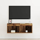 TV-møbelsæt med LED Gammelt træ 80 x 30 x 30 cm Konstrueret træ