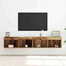 TV-møbelsæt 2 pcs Gammelt træ 80 x 30 x 30 cm Konstrueret træ