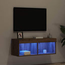 TV-møbelsæt med LED artisan eg 80 x 30 x 30 cm Konstrueret træ