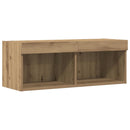TV-møbelsæt med LED artisan eg 80 x 30 x 30 cm Konstrueret træ