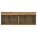 TV-møbelsæt med LED artisan eg 80 x 30 x 30 cm Konstrueret træ