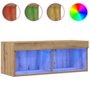 TV-møbelsæt med LED artisan eg 80 x 30 x 30 cm Konstrueret træ