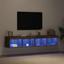 TV-møbelsæt med LED 2 pcs Artisan Egetræ 80 x 30 x 30 cm