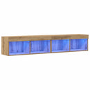 TV-møbelsæt med LED 2 pcs Artisan Egetræ 80 x 30 x 30 cm