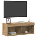 TV-møbelsæt med LED 2 pcs Artisan Egetræ 80 x 30 x 30 cm