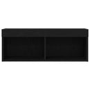 TV-møbelsæt med LED Sort eg 80 x 30 x 30 cm Konstrueret træ