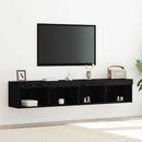 TV-møbelsæt 2 pcs Sort eg 80 x 30 x 30 cm Konstrueret træ