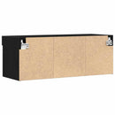 TV-møbelsæt 2 pcs Sort eg 80 x 30 x 30 cm Konstrueret træ