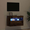 TV vægskab med LED Gammelt træ 60 x 30 x 40 cm Konstrueret træ