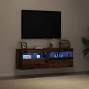 TV vægskab 2 pcs Gammelt træ 60 x 30 x 40 cm Konstrueret træ