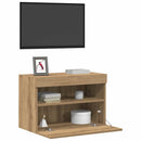 TV vægskab med LED artisan eg 60 x 30 x 40 cm Konstrueret træ