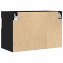 TV vægskab 2 pcs Sort eg 60 x 30 x 40 cm Konstrueret træ