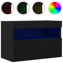 TV vægskab 2 pcs Sort eg 60 x 30 x 40 cm Konstrueret træ