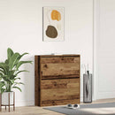Sko skab med dør Gammelt træ 80 x 21 x 87,5 cm Konstrueret træ
