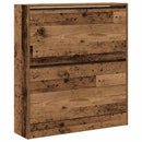 Sko skab med dør Gammelt træ 80 x 21 x 87,5 cm Konstrueret træ