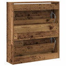 Sko skab med dør Gammelt træ 80 x 21 x 87,5 cm Konstrueret træ