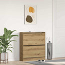 Sko skab med hylde Røget eg 80 x 21 x 87,5 cm Konstrueret træ