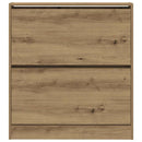 Sko skab med hylde Røget eg 80 x 21 x 87,5 cm Konstrueret træ