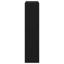 Sko skab med hylde Sort eg 80 x 21 x 87,5 cm Konstrueret træ