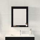 Spejl med hylde Sort eg 50 x 12 x 60 cm Glas og Ingeniørtræ