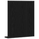 Spejl med hylde Sort eg 50 x 12 x 60 cm Glas og Ingeniørtræ