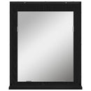 Spejl med hylde Sort eg 50 x 12 x 60 cm Glas og Ingeniørtræ