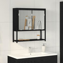 Spejlskab med hylde Sort eg 60 x 16 x 60 cm Konstrueret træ