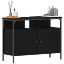 Badeværelsesskabsunder Sort eg 80 x 30 x 60 cm Konstrueret træ