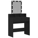 Dressingbord Sort eg 80 x 41 x 144,5 cm Konstrueret træ