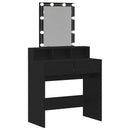 Dressingbord Sort eg 80 x 41 x 144,5 cm Konstrueret træ