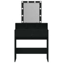 Dressingbord Sort eg 80 x 41 x 144,5 cm Konstrueret træ