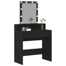 Dressingbord Sort eg 80 x 41 x 144,5 cm Konstrueret træ