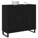 Sideboard Sort eg 90 x 34 x 80 cm Konstrueret træ