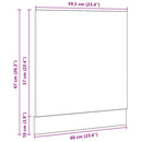 opvaskemaskinepanel "Lyon" sort eg 60x1,5x67 cm konstrueret træ