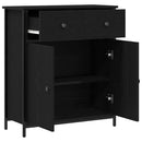 Sideboard med skuffe Sort eg 70 x 30 x 80 cm Konstrueret træ