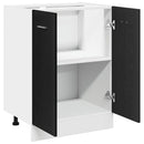 Bundskabinet sort eg 60x46x81,5 cm Ingeniørtræ