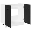 bundskab til vask sort egetræ 80x46x81,5 cm konstrueret træ