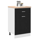 Hængeskab med skuffe Sort eg 50 x 46 x 81,5 cm Konstrueret træ