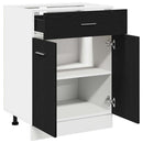 Hængeskab med skuffe Sort eg 60 x 46 x 81,5 cm Konstrueret træ