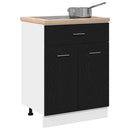 Hængeskab med skuffe Sort eg 60 x 46 x 81,5 cm Konstrueret træ